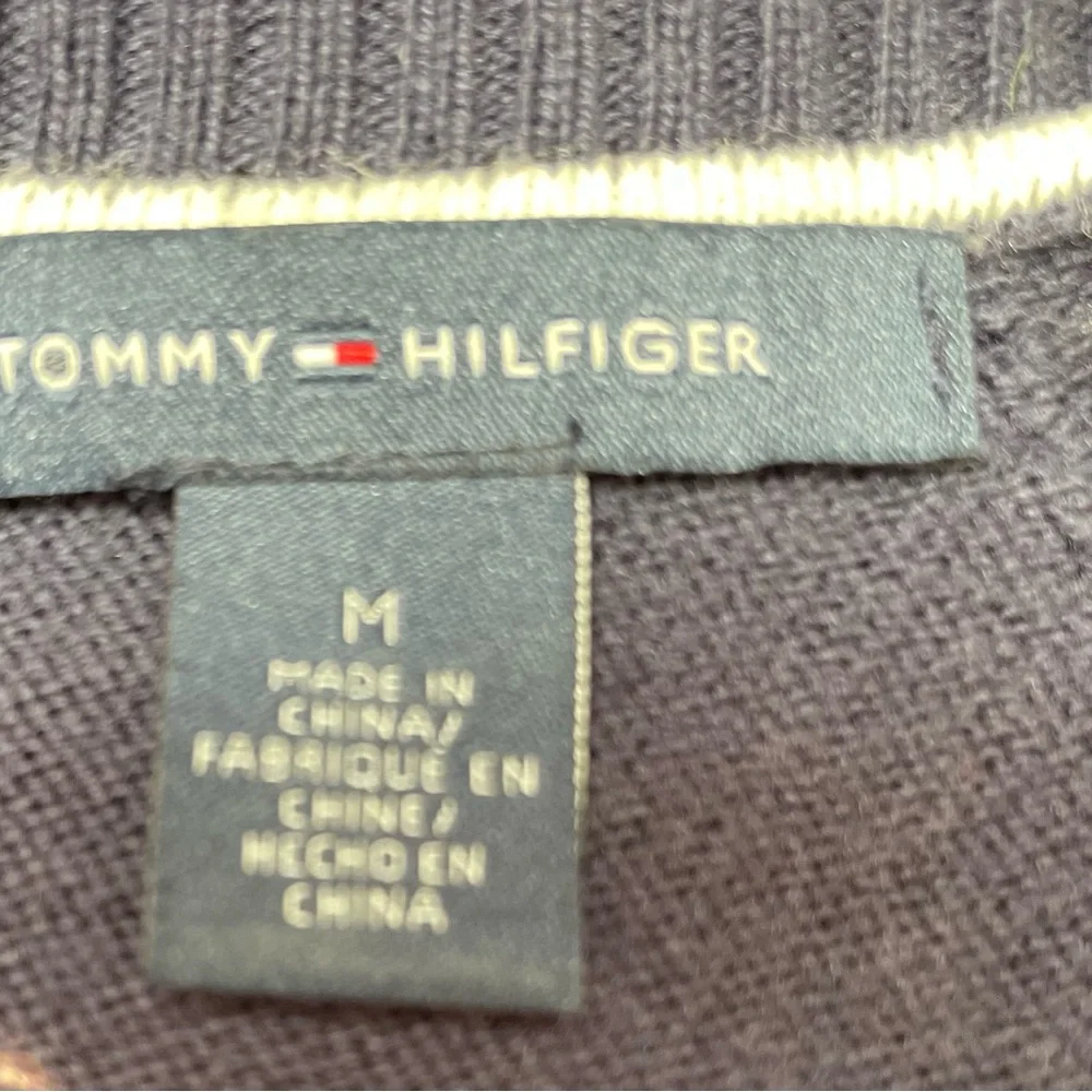 Tommy Hilfiger Dark‎ Blue Sweater Midi Dress with Gold Spots, Size M